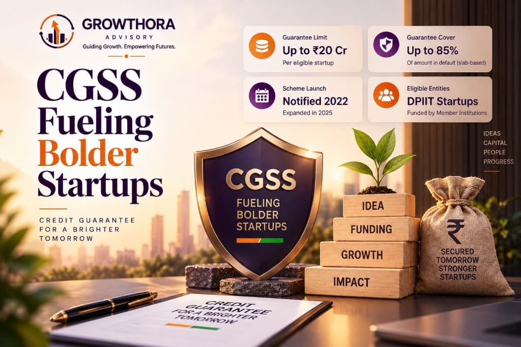 Credit Guarantee Scheme for Startups (CGSS) – Credit Guarantee Cover up to ₹20 Crore Infographic