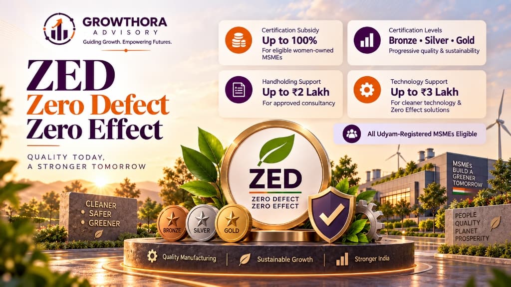 MSME ZED Scheme 2026: Get Up to 100% Subsidy on ZED Certification Infographic