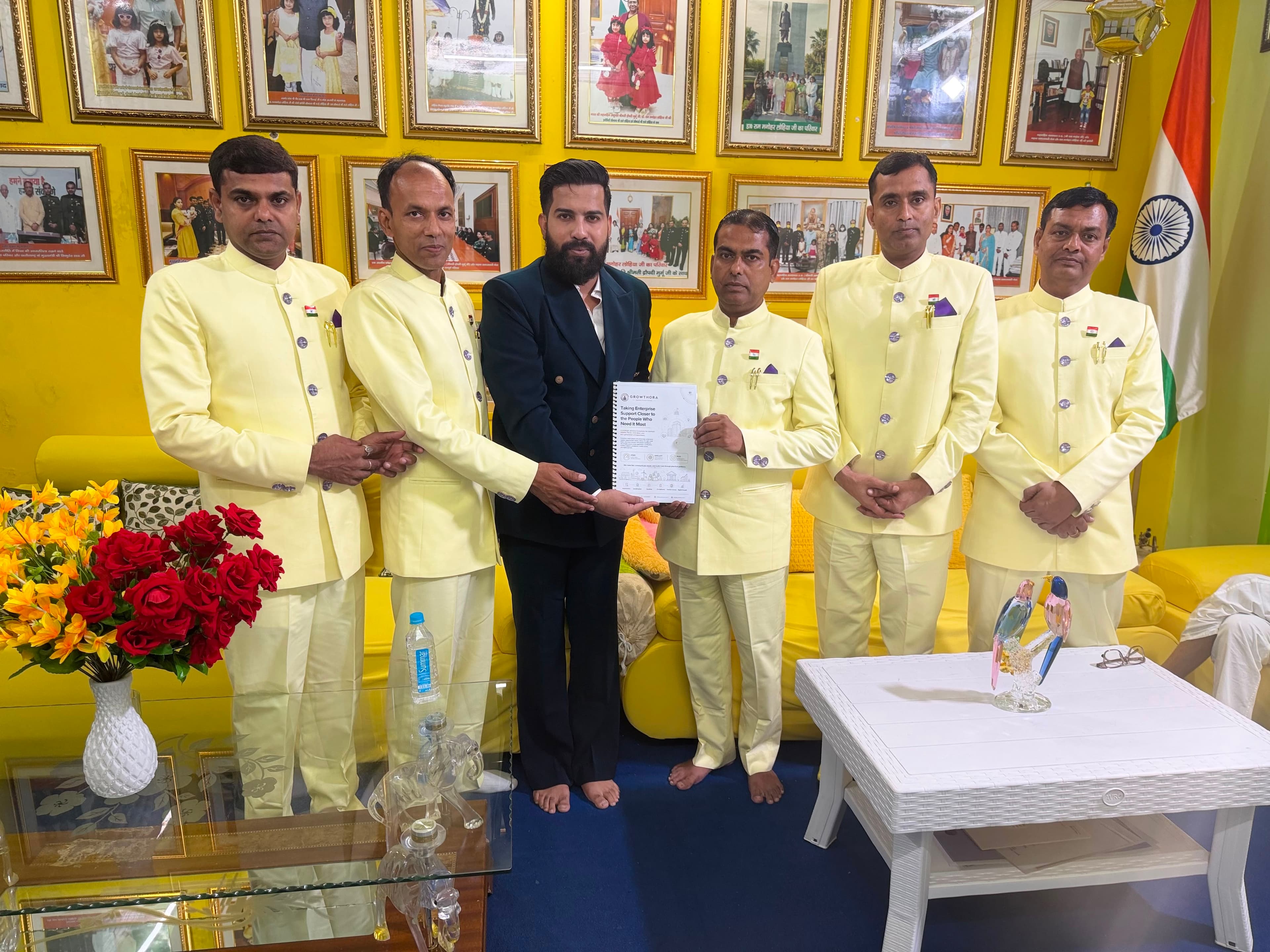 Growthora leadership meeting the grandson of Dr. Ram Manohar Lohia