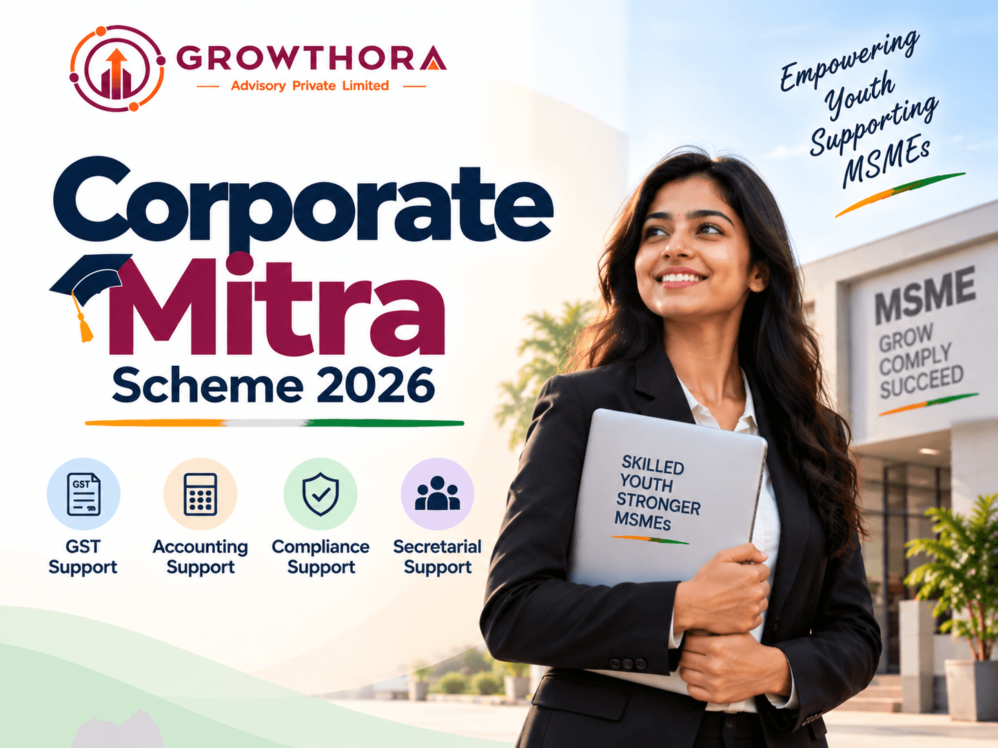 Corporate Mitra Scheme 2026 – MSME Compliance Training & Registration Corporate Mitra Scheme 2026 training young graduates to provide affordable GST, accounting, compliance and secretarial support to MSMEs across India.