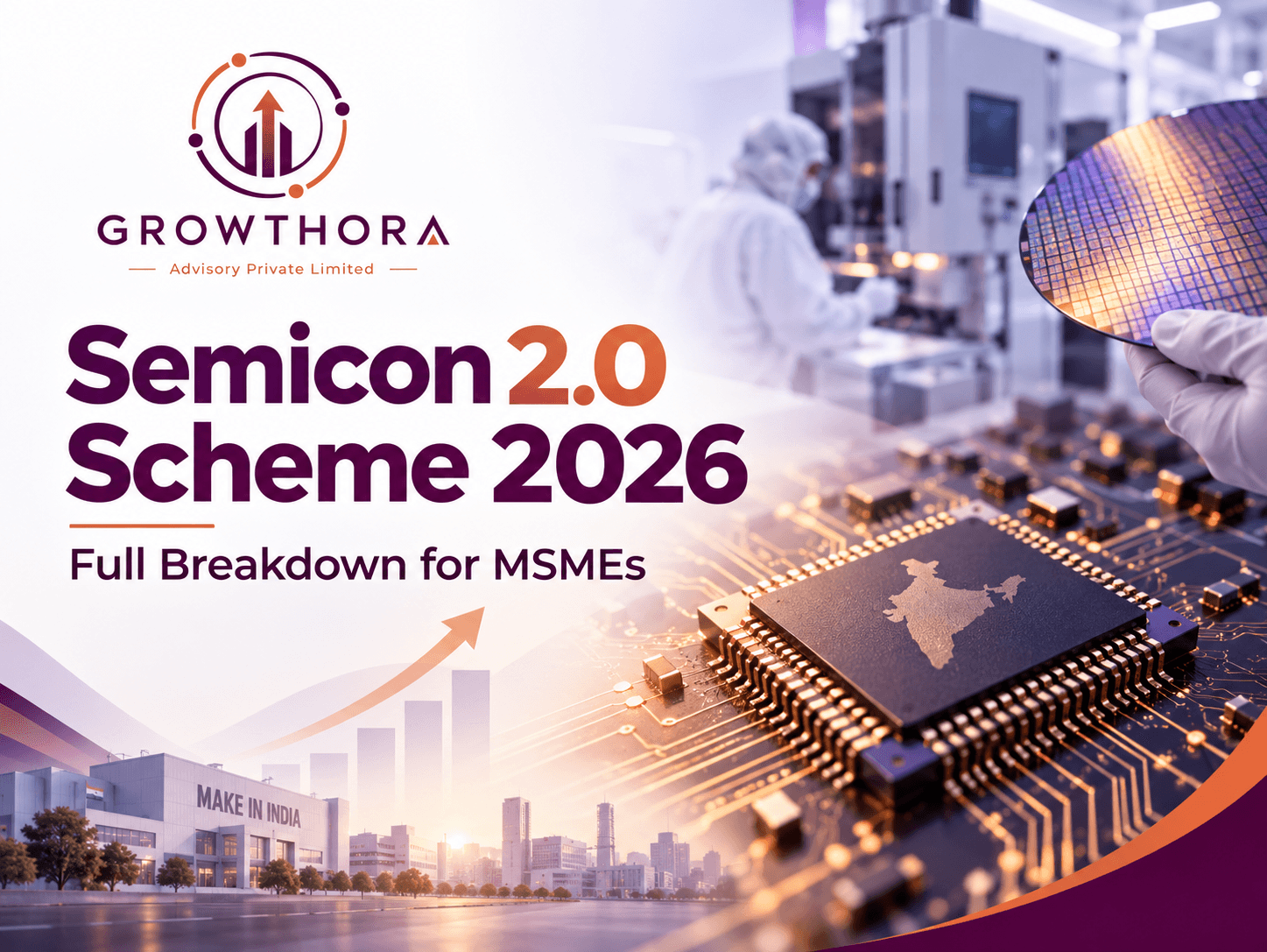 Semicon 2.0 Scheme 2026: Full Breakdown for MSMEs and Startups Semicon 2.0 Scheme 2026 showing semiconductor manufacturing, chip design, wafer production and support opportunities for MSMEs and startups in India