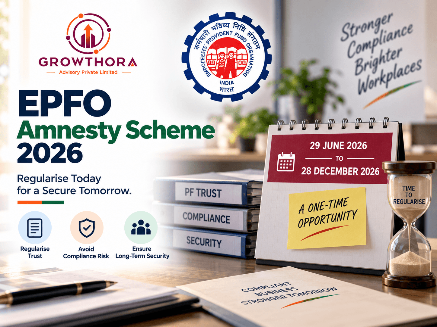 EPFO Amnesty Scheme 2026 – Eligibility, Benefits & Application Deadline EPFO Amnesty Scheme 2026 for eligible Provident Fund Trusts to regularise EPF exemption compliance during the one-time application window ending 28 December 2026.
