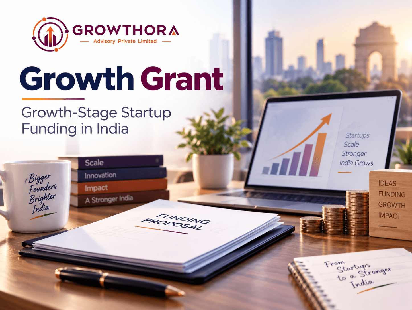 Growth Grant: How Growth-Stage Startup Funding Works in India Growth Grant for growth-stage startups in India showing startup funding, scaling, business growth, market expansion and accelerator support