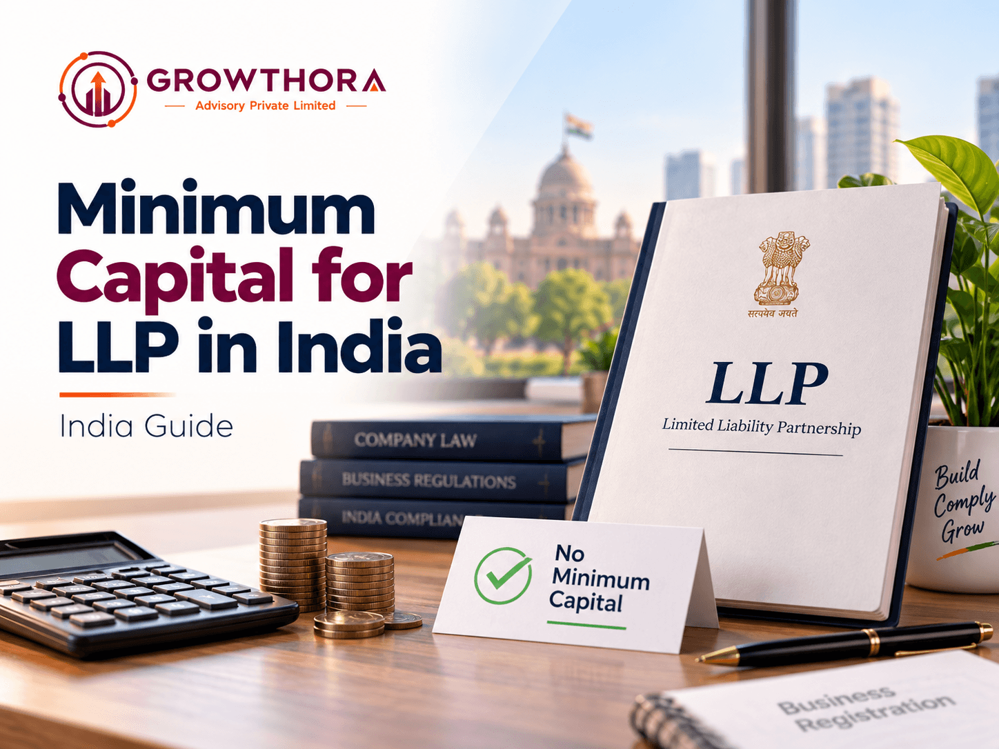 Minimum Capital Requirement for LLP in India: Complete Guide Minimum capital requirement for LLP in India showing LLP Agreement, LLP Act 2008, capital contribution, limited liability and partnership structure